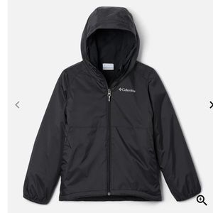 Columbia Childrens rain jacket in black. Size M age 10/12. Pre loved